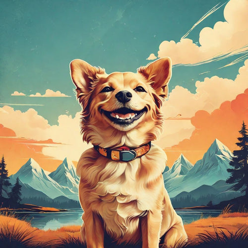 Lachender Hund