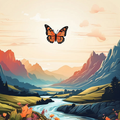 Das Bild zeigt ein Schmetterling, welcher die Liebe zum Leben darstellen soll.